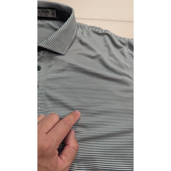 G/Fore Golf Polo Shirt Mens Medium Chileno Bay Striped Stretch Performance - Picture 8 of 8